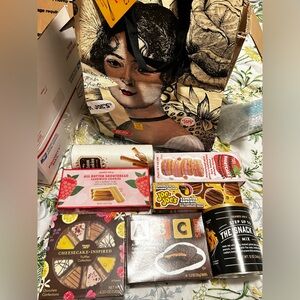 Mystery box with trader joe snacks